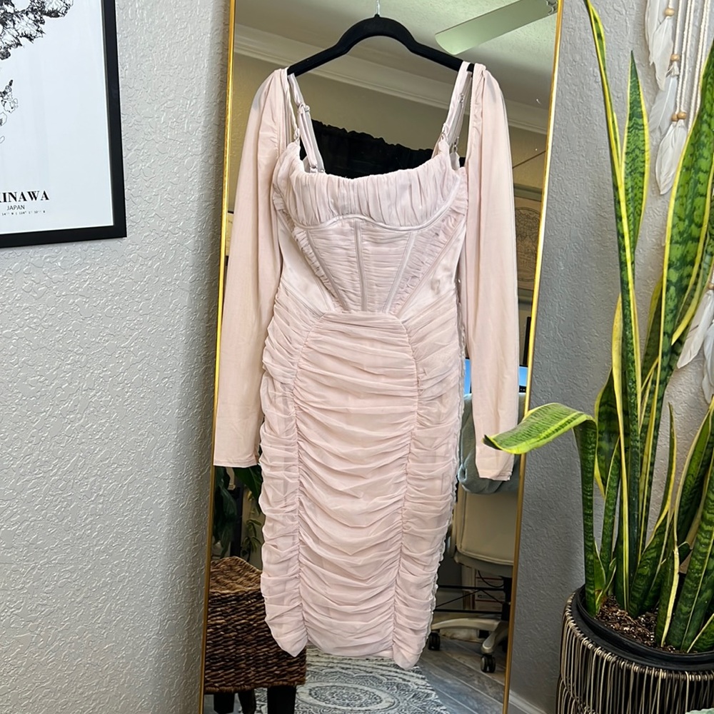 House of CB ‘Freyja’ Crystal Gathered Corset Dress NWOT - Picture 13 of 16